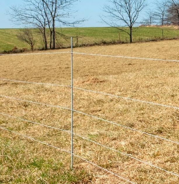 crop field fence post