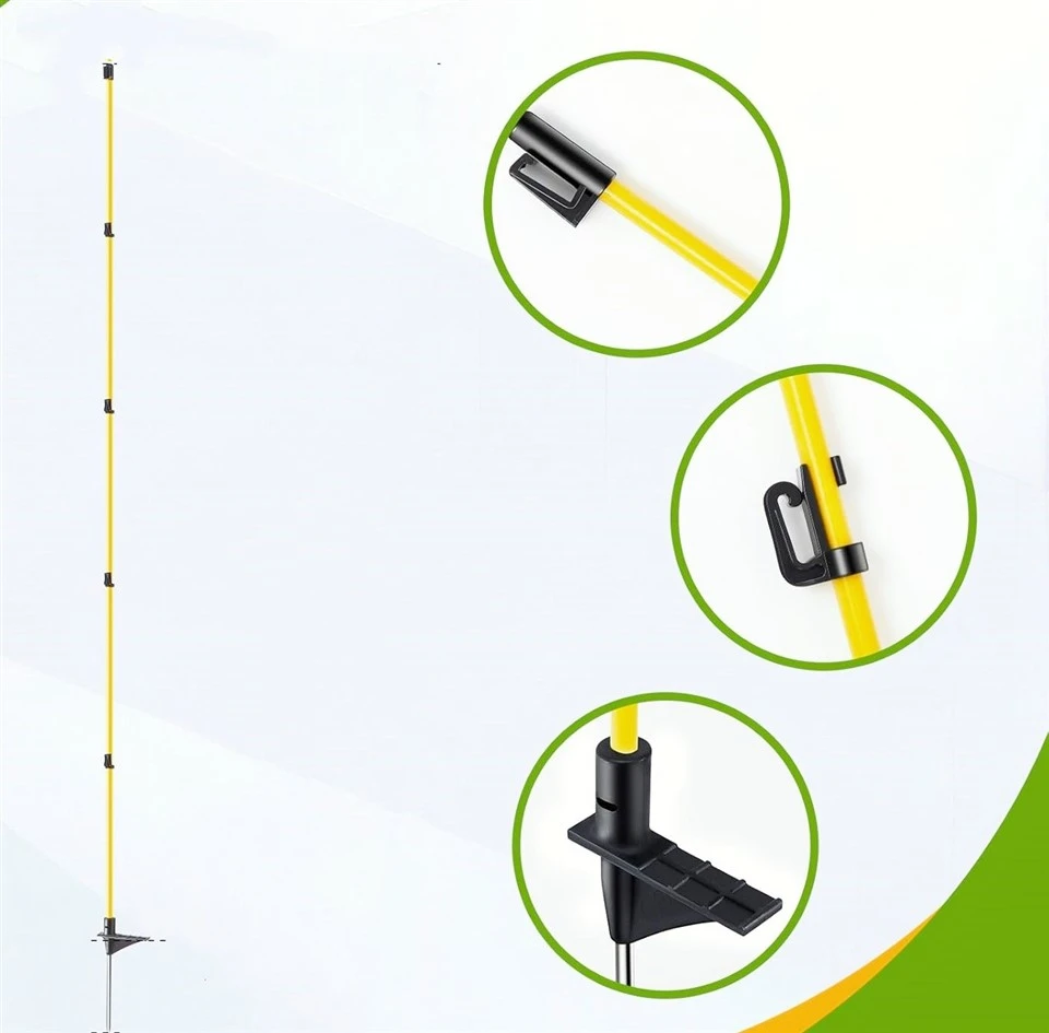 Pulwell fiberglass step-in post with metal spike